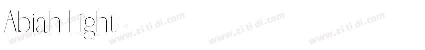 Abiah Light字体转换